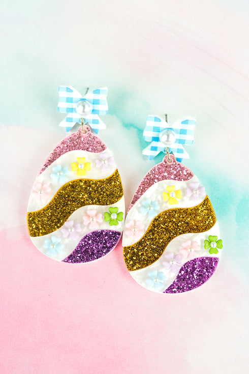 Colorful Easter Egg Acrylic Earrings