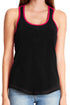 Next Level Ladies' Colorblock Racerback Tank, Black/Red *Personalize It!