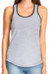Next Level Ladies' Colorblock Racerback Tank, Heather Gray/Black *Personalize It!