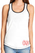 Next Level Ladies' Colorblock Racerback Tank, White/Black *Personalize It!