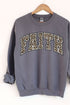 Arched Faith Leopard Heavy-weight Crew Sweatshirt