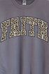 Arched Faith Leopard Heavy-weight Crew Sweatshirt