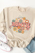 Groovy Auntie Flowers Heavy-weight Crew Sweatshirt