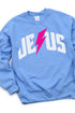 Strike Distressed Jesus Heavy-weight Crew Sweatshirt
