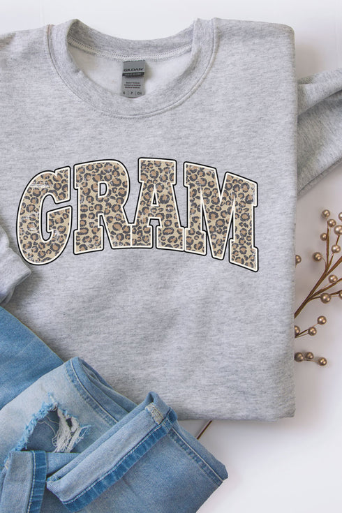 Arched Gram Leopard Heavy-weight Crew Sweatshirt