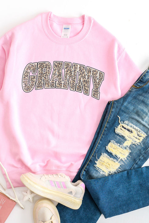 Arched Granny Leopard Unisex NuBlend Crew Sweatshirt