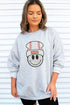 Beanie Baseball Happy Face Heavy-weight Crew Sweatshirt