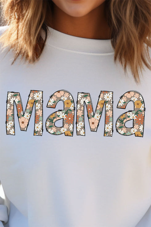 Floral Boho Mama Heavy-weight Crew Sweatshirt