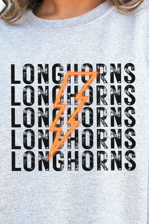 Longhorns Bolt Heavy-weight Crew Sweatshirt