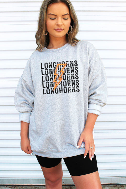 Longhorns Bolt Heavy-weight Crew Sweatshirt