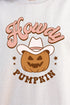 Pumpkin Howdy Cowboy Hat Heavy-weight Crew Sweatshirt