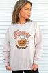 Pumpkin Howdy Cowboy Hat Heavy-weight Crew Sweatshirt