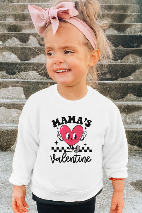 Youth Mama's Valentine Heavy-weight Crew Sweatshirt