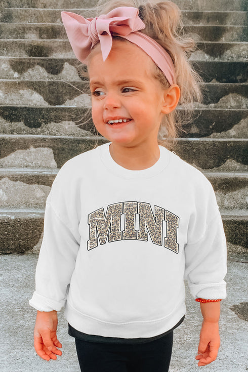 Youth Arched Mini Leopard Heavy-weight Crew Sweatshirt