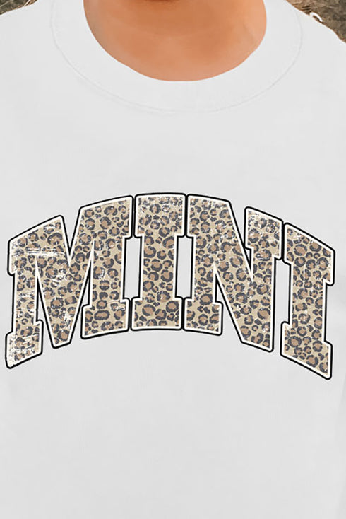 Youth Arched Mini Leopard Heavy-weight Crew Sweatshirt
