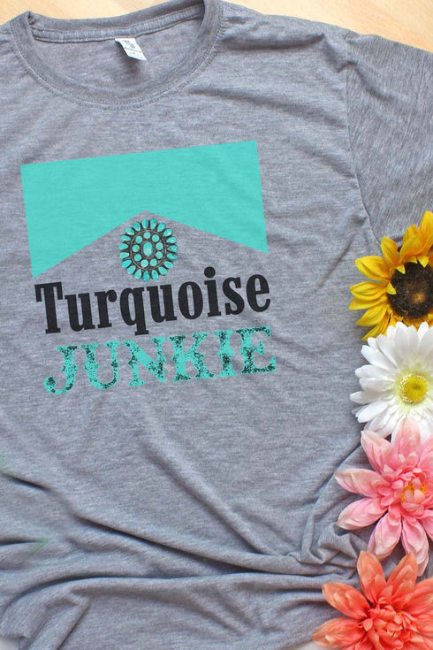Turquoise Junkie Unisex Dri-Power Poly Tee