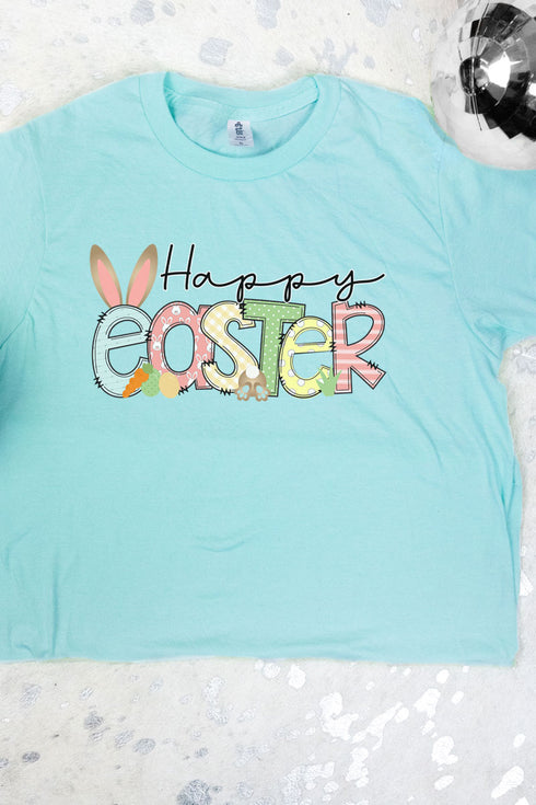 Youth Pastel Happy Easter Fine Jersey Tee