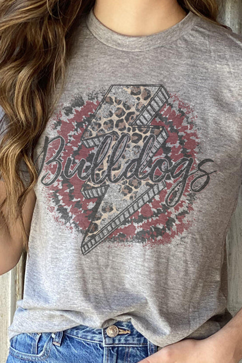 Bolt Bulldogs Maroon Unisex Poly-Rich Blend Tee