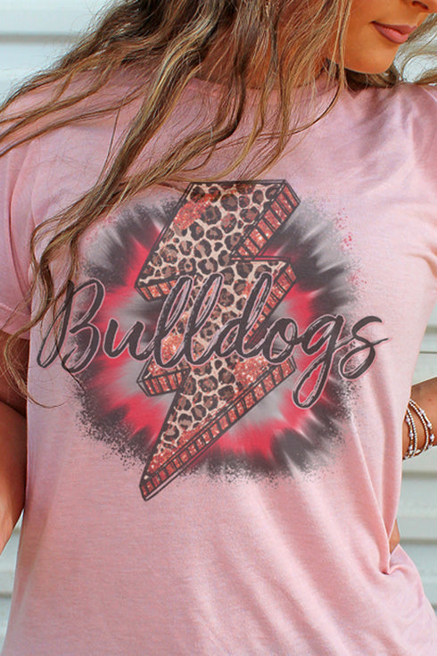 Bolt Bulldogs Red Unisex Poly-Rich Blend Tee