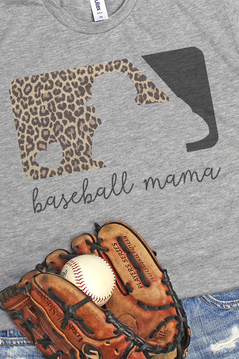 Cheetah Baseball Mama Unisex Poly-Rich Blend Tee