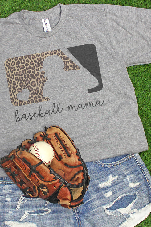 Cheetah Baseball Mama Unisex Poly-Rich Blend Tee