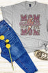 Cheetah Stacked Football Mom Maroon Unisex Poly-Rich Blend Tee