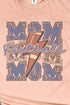 Cheetah Stacked Football Mom Royal Unisex Poly-Rich Blend Tee