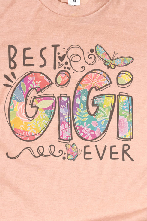 Floral Best Gigi Ever Unisex Poly-Rich Blend Tee