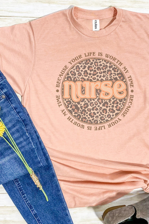 Nurse Your Life Is Worth My Time Unisex Poly-Rich Blend Tee