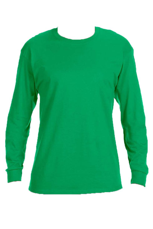 Merry + Bright Puff Vinyl Unisex Dri-Power Long-Sleeve 50/50 Tee