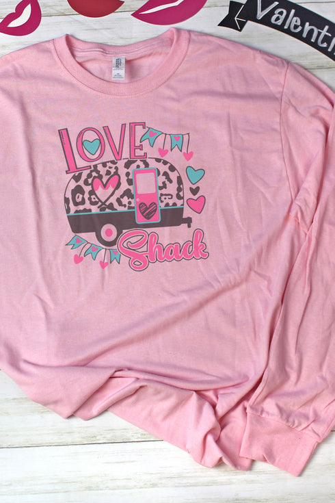 Camper Love Shack Unisex Dri-Power Long-Sleeve 50/50 Tee