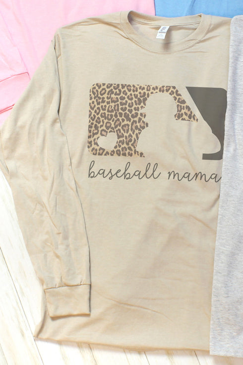 Cheetah Baseball Mama Unisex Dri-Power Long-Sleeve 50/50 Tee