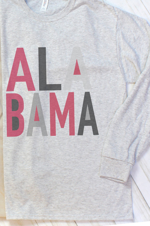 Colorblock Alabama Unisex Dri-Power Long-Sleeve 50/50 Tee