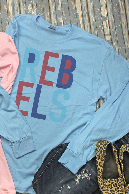 Colorblock Rebels Unisex Dri-Power Long-Sleeve 50/50 Tee
