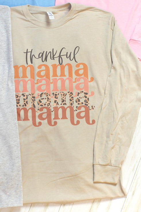 Colorful Thankful Mama Unisex Dri-Power Long-Sleeve 50/50 Tee
