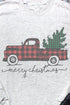 Merry Christmas Buffalo Plaid Truck Unisex Dri-Power Long-Sleeve 50/50 Tee