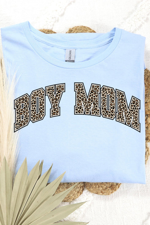 Arched Boy Mom Leopard Dri-Power 50/50 Tee