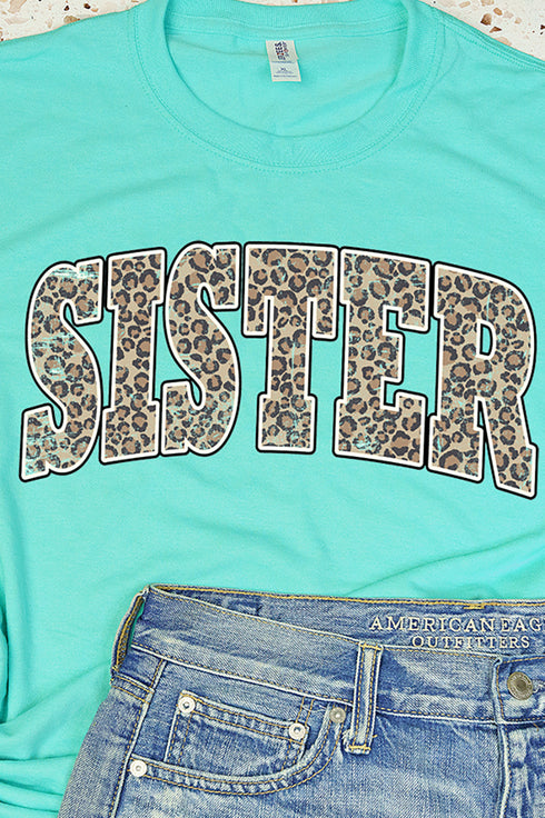 Arched Sister Leopard Dri-Power 50/50 Tee