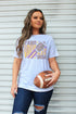 Groovy Game Day Purple and Gold Dri-Power 50/50 Tee