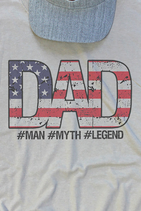 American Flag Dad Dri-Power 50/50 Tee