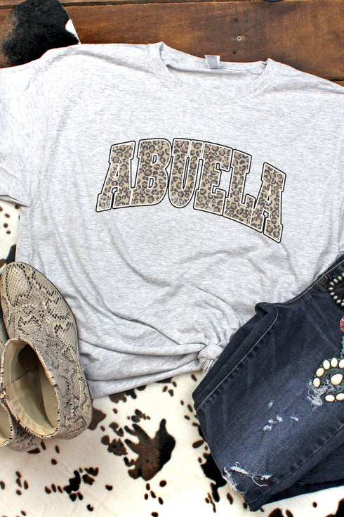 Arched Abuela Leopard Dri-Power 50/50 Tee