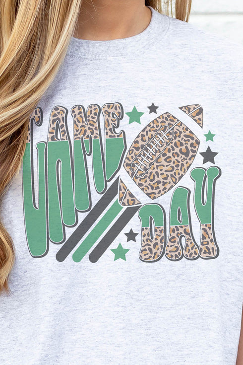 Groovy Game Day Green And Black Dri-Power 50/50 Tee