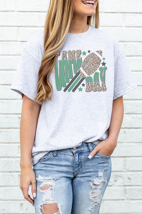 Groovy Game Day Green And Black Dri-Power 50/50 Tee