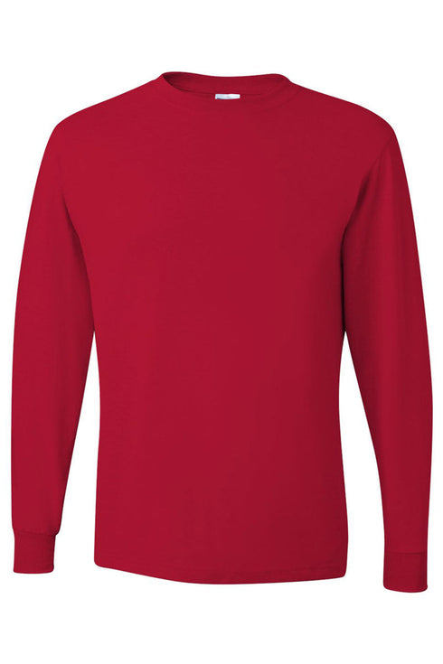 Merry + Bright Puff Vinyl Unisex Dri-Power Long-Sleeve 50/50 Tee