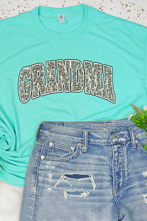 Arched Grandma Leopard Dri-Power 50/50 Tee