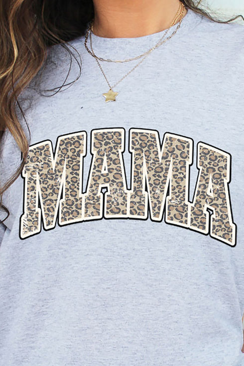 Arched Mama Leopard Dri-Power 50/50 Tee