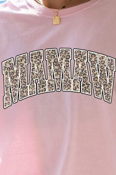 Arched Mamaw Leopard Dri-Power 50/50 Tee