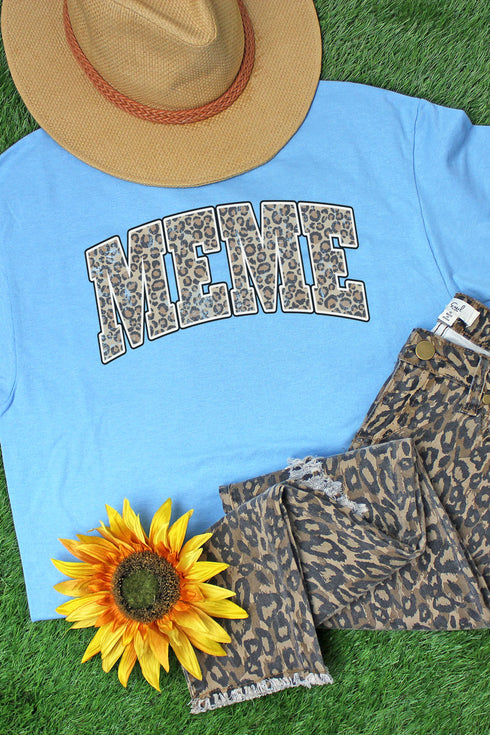 Arched Meme Leopard Dri-Power 50/50 Tee