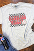 Checkered Baseball Vibes Dri-Power 50/50 Tee