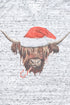 Highland Cow Christmas Unisex V-Neck Tee
